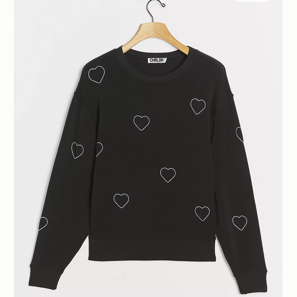 Anthropologie CHRLDR Heart Sweater